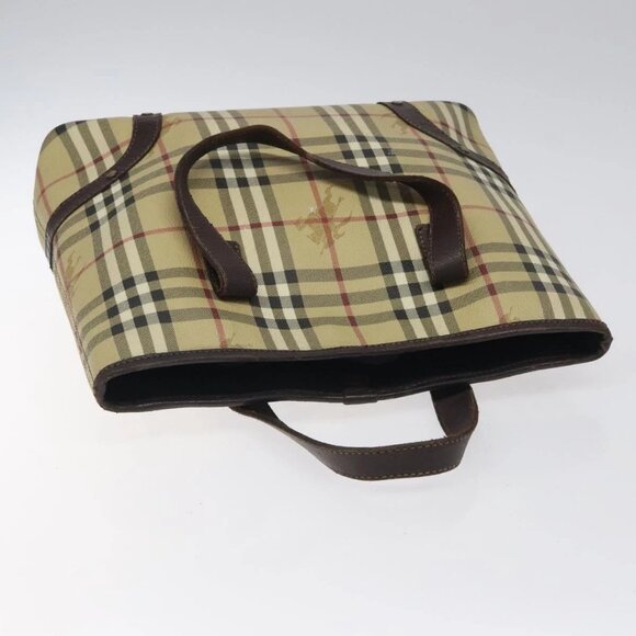 BURBERRY Nova Check Hand Bag PVC Beige Auth - Picture 6 of 14